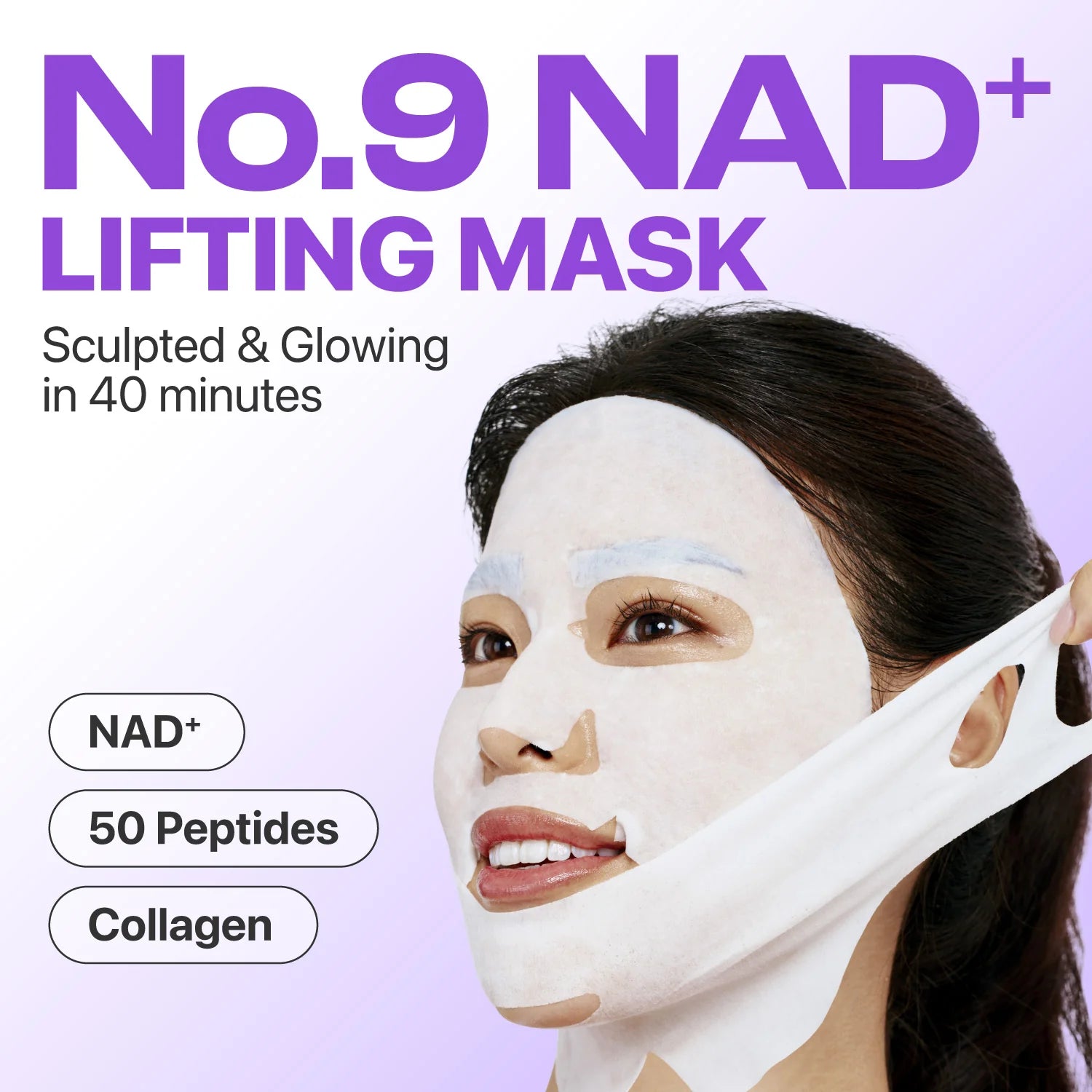Numbuzin - No. 9 NAD+ BIO Lifting-sil Full Face Mask, 1 pc