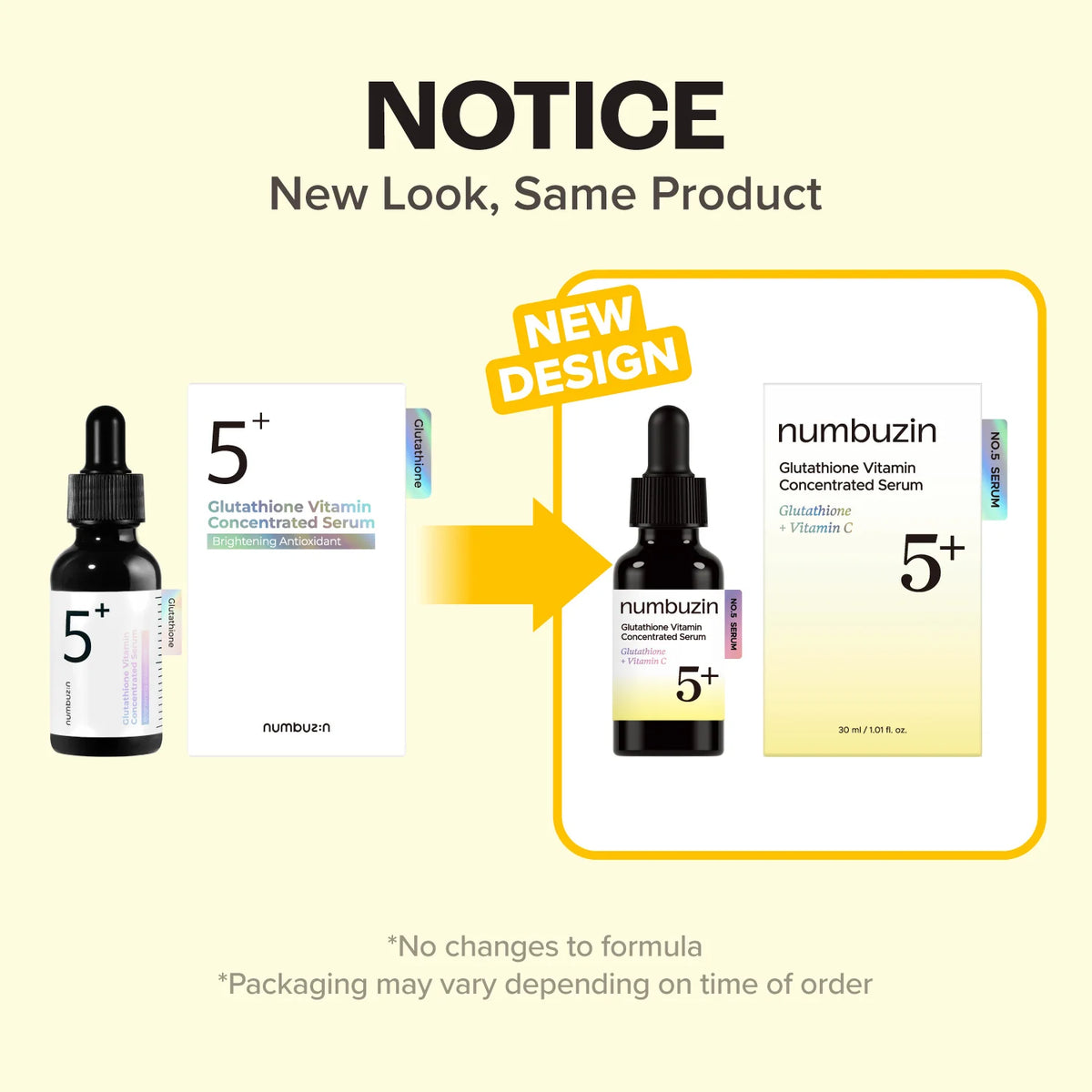 Numbuzin – No.5+ Glutathione Vitamin Concentrated Serum (30ml)