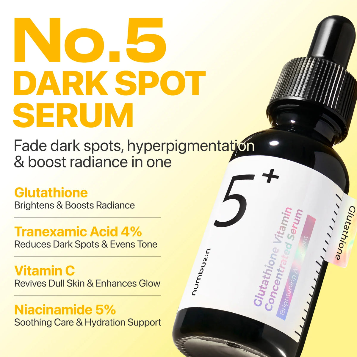 Numbuzin – No.5+ Glutathione Vitamin Concentrated Serum (30ml)