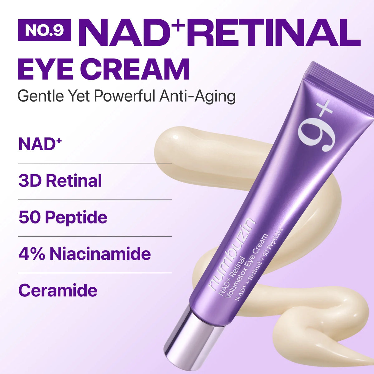 Numbuzin - No.9 NAD+ Retinal Volumetox Eye Cream