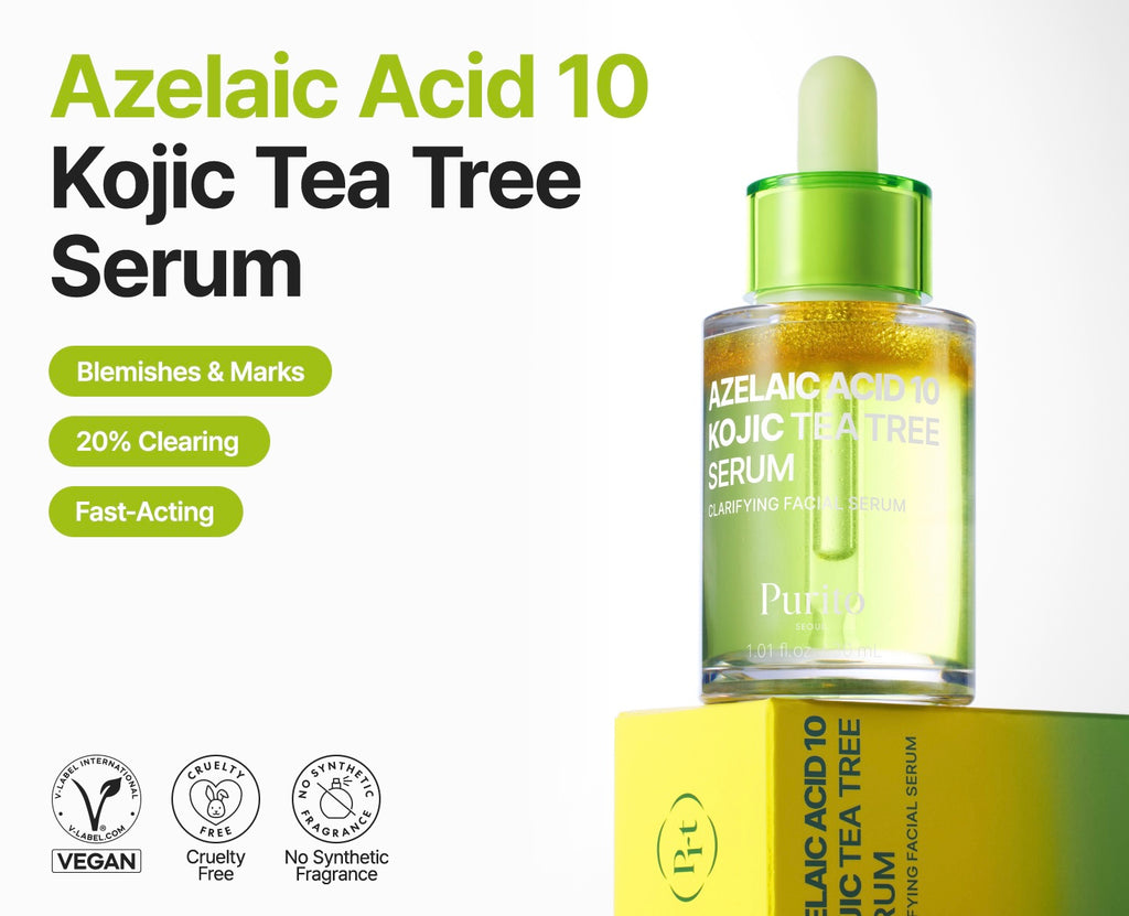 PURITO – Azelaic Acid 10 Kojic Tea Tree Serum (30ml)
