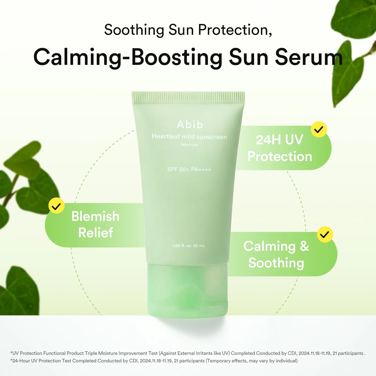 ABIB - Heartleaf Mild Sunscreen Relief Tube, 50ml
