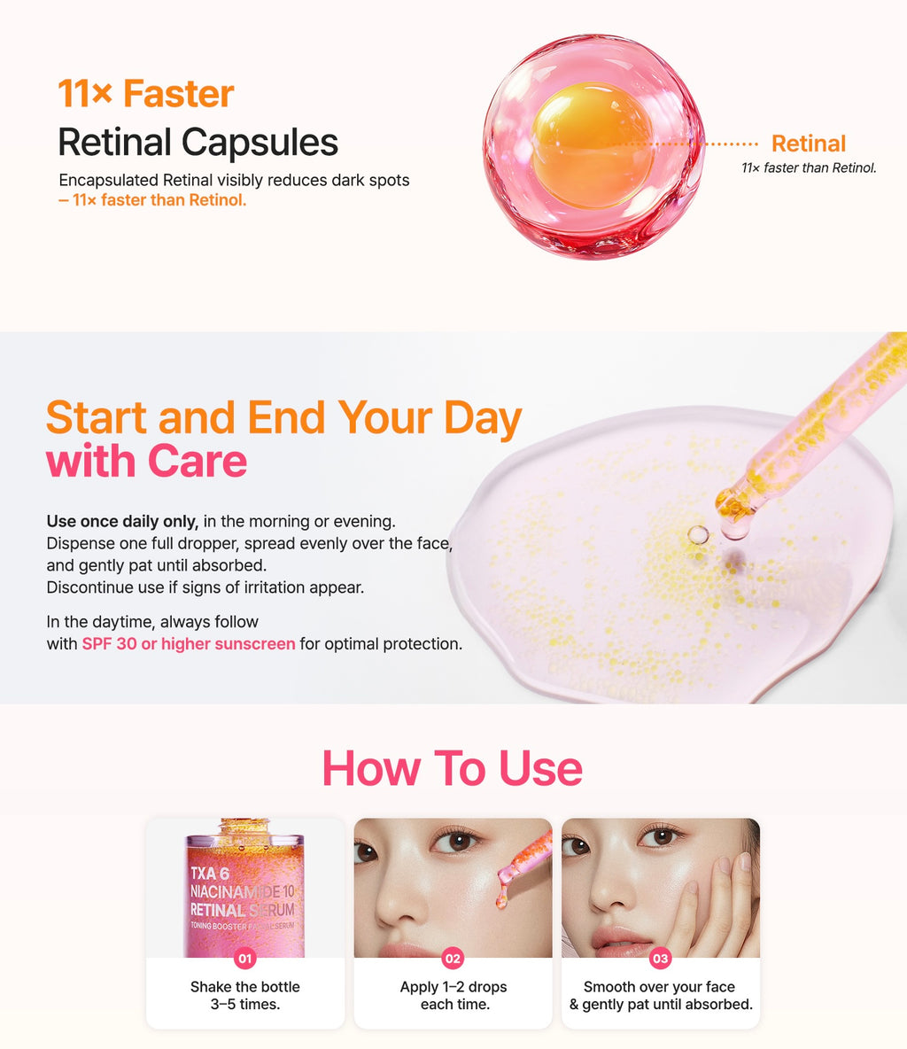 PURITO -  TXA 6 Niacinamide 10 Retinal Serum (30ml)