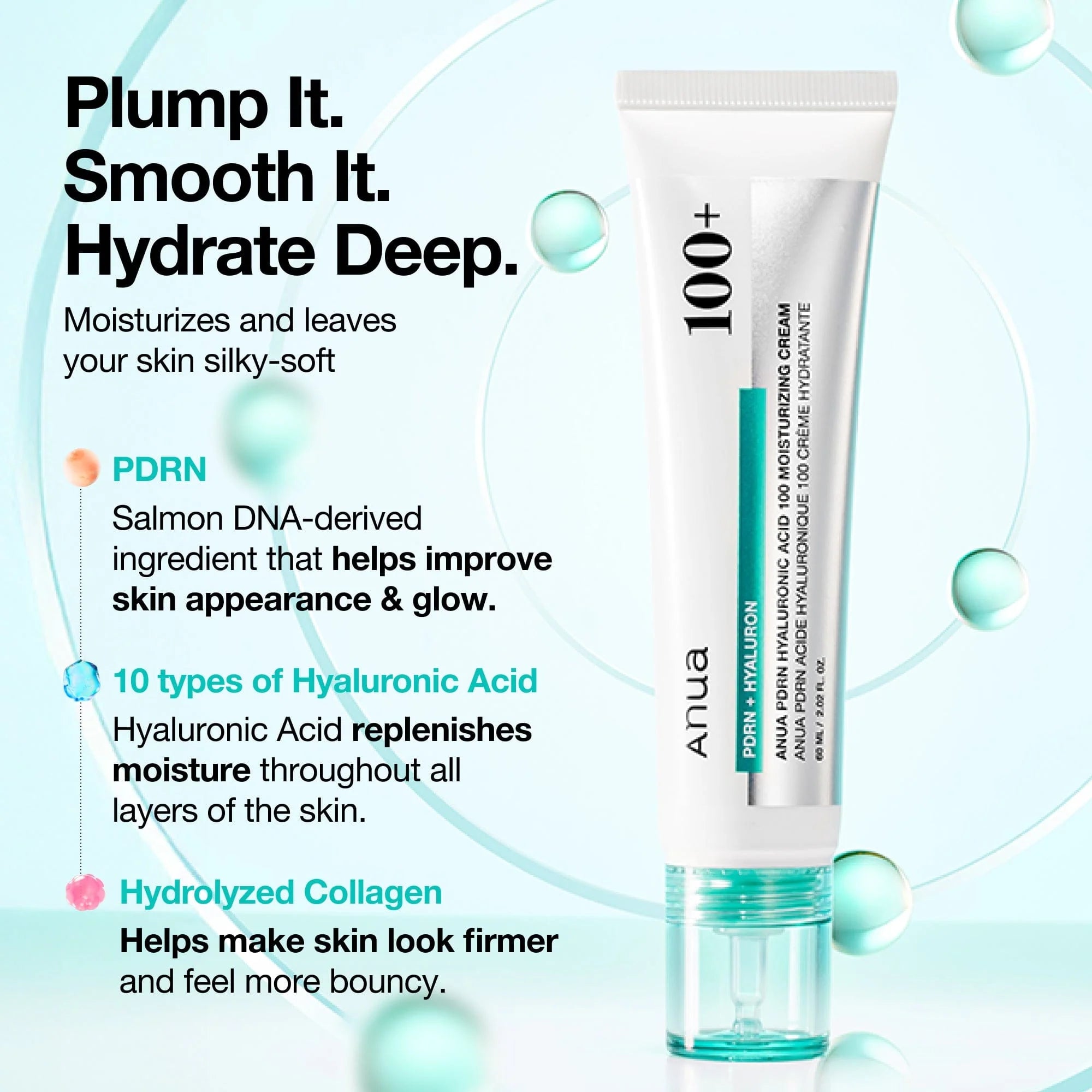 Anua – Moisturizing cream PDRN Hyaluronic Acid 100 (60ml)