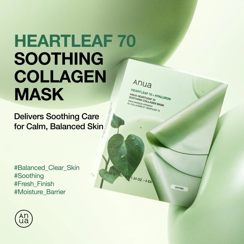 Anua - Heartleaf 70 Soothing Collagen Mask, 1 pc